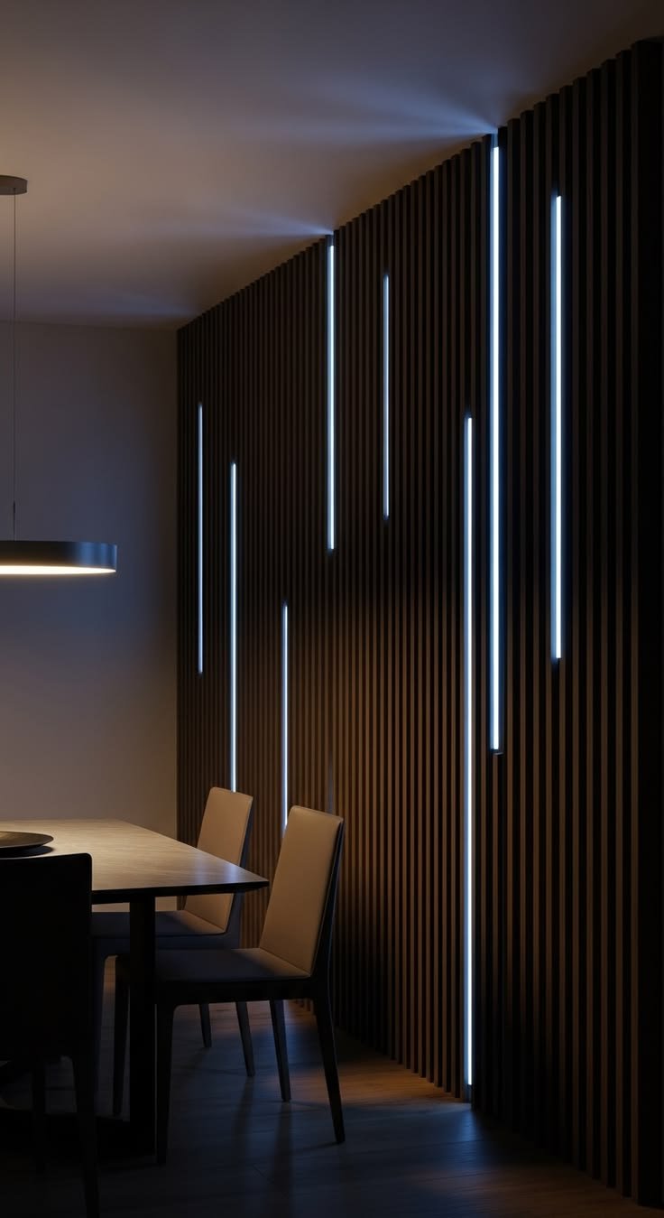 Lighting wall panelling