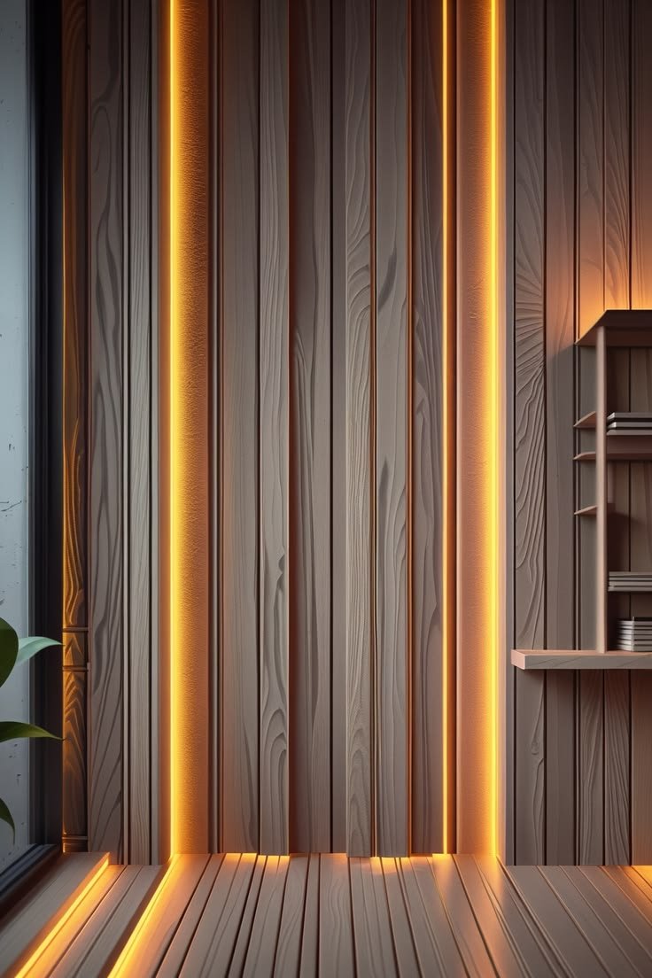 Lighting wall panelling